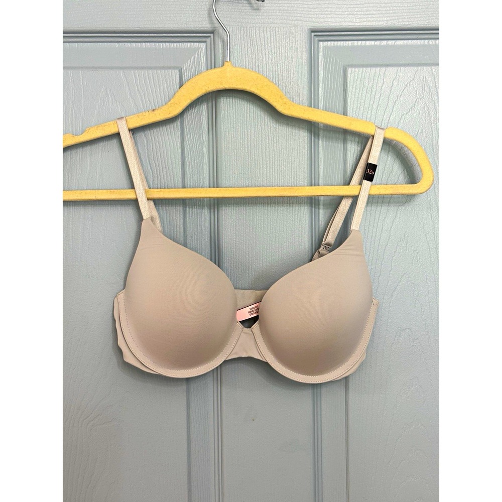 Victoria's Secret Perfect Shape Gray Underwired Padded T-Shirt Bra 32D NWT